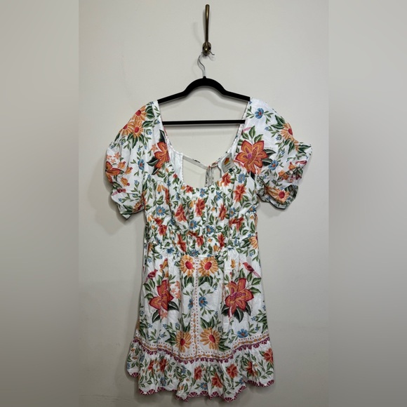 watercolor midi dress NYLAND Sutton Watercolor Floral Spaghetti Strap Midi Dress Light Blue Multi / L